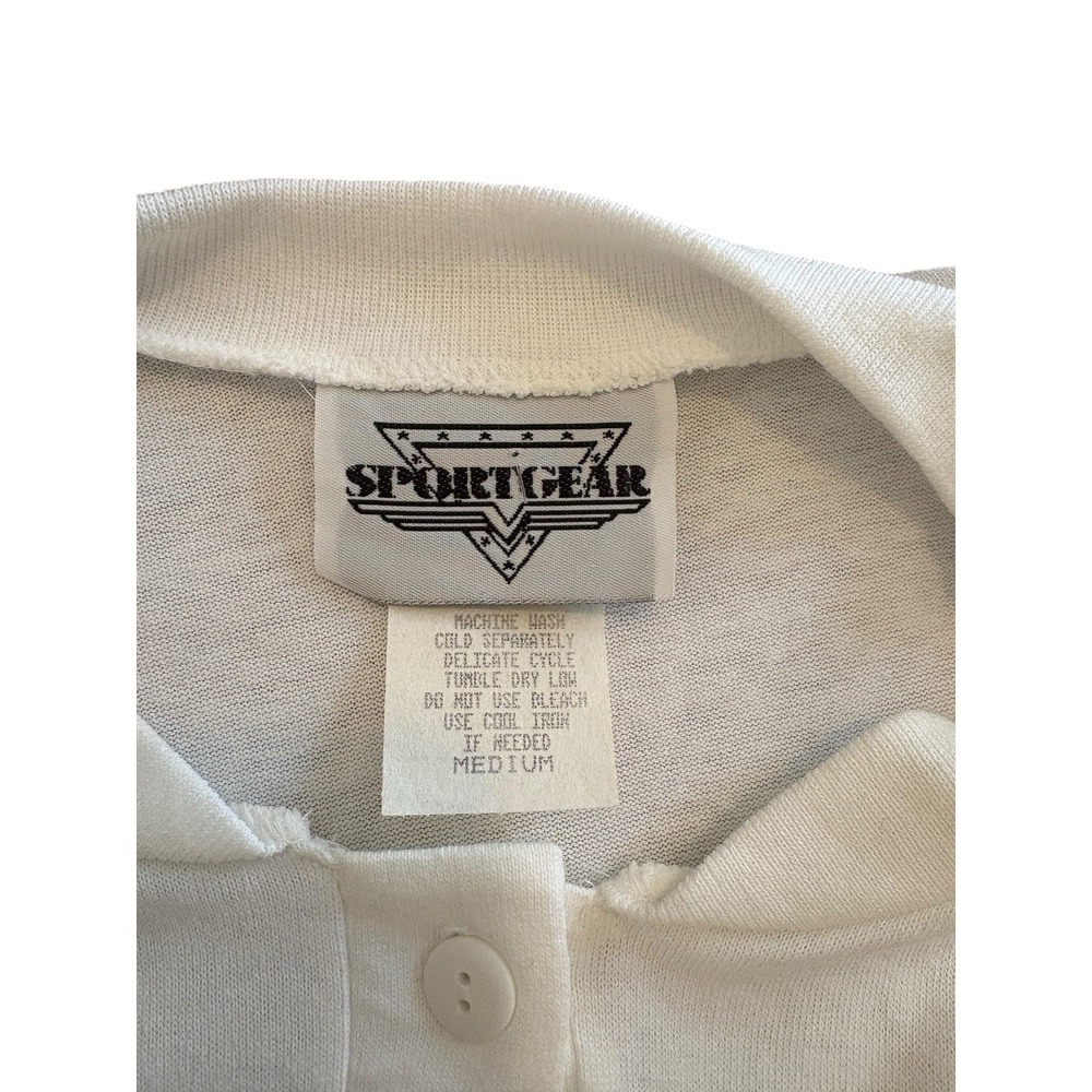 Vtg 90s Sportsgear White Floral Sweatshirt Dress's Oversized Sz M Grandmacore - Picture 7 of 9